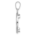 FJC Finejewelers 14 kt White Gold Polished 16.5mm Prong Coin Bezel Pendant