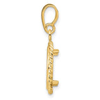FJC Finejewelers 14 kt Yellow Gold with Twisted Wire 14.0mm Prong Coin Bezel Pendant
