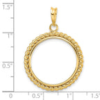 FJC Finejewelers 14 kt Yellow Gold with Twisted Wire 21.6mm Prong Coin Bezel Pendant