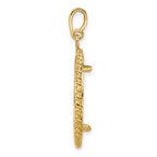 FJC Finejewelers 14 kt Yellow Gold with Twisted Wire 22.0mm Prong Coin Bezel Pendant