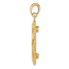 FJC Finejewelers 14 kt Yellow Gold with Twisted Wire 27.0mm Prong Coin Bezel Pendant