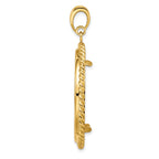 FJC Finejewelers 14 kt Yellow Gold with Twisted Wire 32.7mm Prong Coin Bezel Pendant