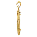 FJC Finejewelers 14 kt Yellow Gold with Twisted Wire 38.1mm Prong Coin Bezel Pendant