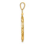 FJC Finejewelers 14 kt Yellow Gold Twisted Ribbon 22.0mm x 1.9mm Screw Top Coin Bezel Pendant