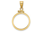 FJC Finejewelers 14 kt Yellow Gold Polished 18.0mm x 1.35mm Screw Top Coin Bezel Pendant