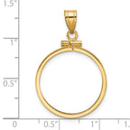 FJC Finejewelers 14 kt Yellow Gold Polished 21.6mm x 1.7mm Screw Top Coin Bezel Pendant