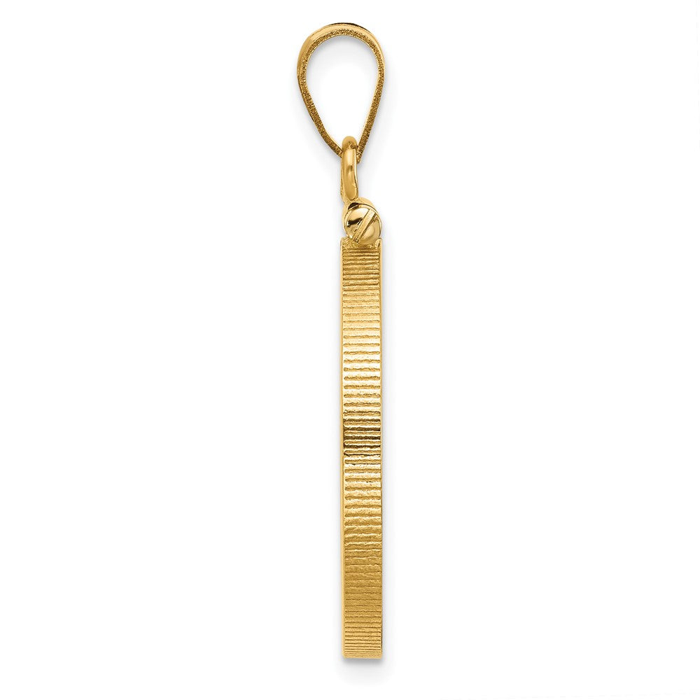 FJC Finejewelers 14 kt Yellow Gold Polished 21.6mm x 1.7mm Screw Top Coin Bezel Pendant