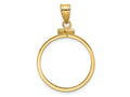 FJC Finejewelers 14 kt Yellow Gold Polished 21.6mm x 1.7mm Screw Top Coin Bezel Pendant