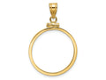 FJC Finejewelers 14 kt Yellow Gold Polished 22.6mm x 1.9mm Screw Top Coin Bezel Pendant