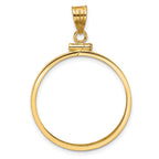 FJC Finejewelers 14 kt Yellow Gold Polished 25.0mm x 2.35mm Screw Top Coin Bezel Pendant