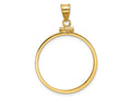 FJC Finejewelers 14 kt Yellow Gold Polished 25.0mm x 2.35mm Screw Top Coin Bezel Pendant