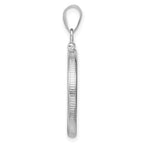 FJC Finejewelers 14 kt White Gold Polished 21.6mm x 1.7mm Screw Top Coin Bezel Pendant