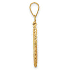 FJC Finejewelers 14 kt Yellow Gold Twisted Wire 16.5mm x 1.35mm Screw Top Coin Bezel Pendant