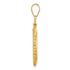FJC Finejewelers 14 kt Yellow Gold Twisted Wire 18.0mm x 1.35mm Screw Top Coin Bezel Pendant