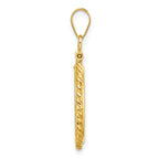FJC Finejewelers 14 kt Yellow Gold Twisted Wire 19.0mm x 1.1mm Screw Top Coin Bezel Pendant