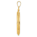 FJC Finejewelers 14 kt Yellow Gold Twisted Wire 25.0mm x 2.35mm Screw Top Coin Bezel Pendant