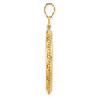 FJC Finejewelers 14 kt Yellow Gold Twisted Wire 27.0mm x 2.35mm Screw Top Coin Bezel Pendant