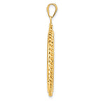 FJC Finejewelers 14 kt Yellow Gold Twisted Wire 30.0mm x 3.00mm Screw Top Coin Bezel Pendant