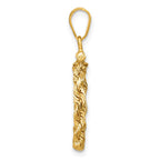 FJC Finejewelers 14 kt Yellow Gold Rope 14.0mm x 1.1mm Screw Top Coin Bezel Pendant