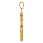 FJC Finejewelers 14 kt Yellow Gold Rope 22.0mm x 1.9mm Screw Top Coin Bezel Pendant