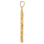 FJC Finejewelers 14 kt Yellow Gold Rope 27.0mm x 2.35mm Screw Top Coin Bezel Pendant