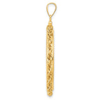 FJC Finejewelers 14 kt Yellow Gold Rope 30.0mm x 3.00mm Screw Top Coin Bezel Pendant