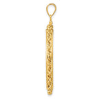 FJC Finejewelers 14 kt Yellow Gold Rope 32.0mm x 2.85mm Screw Top Coin Bezel Pendant