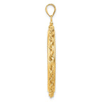 FJC Finejewelers 14 kt Yellow Gold Rope 32.7mm x 3.00mm Screw Top Coin Bezel Pendant
