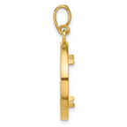 FJC Finejewelers 14 kt Yellow Gold Casted Rope with Bright Edge 16.5mm Prong Coin Bezel Pendant