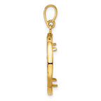 FJC Finejewelers 14 kt Yellow Gold Casted Rope with Bright Edge 17.8mm Prong Coin Bezel Pendant