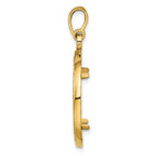 FJC Finejewelers 14 kt Yellow Gold Casted Rope with Bright Edge 18.0mm Prong Coin Bezel Pendant
