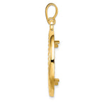 FJC Finejewelers 14 kt Yellow Gold Casted Rope with Bright Edge 21.6mm Prong Coin Bezel Pendant