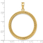FJC Finejewelers 14 kt Yellow Gold Casted Rope with Bright Edge 32.7mm Prong Coin Bezel Pendant