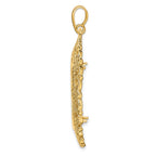 FJC Finejewelers 14 kt Yellow Gold and Textured Victorian 22.0mm Prong Coin Bezel Pendant