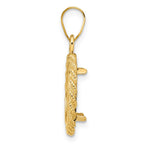 FJC Finejewelers 14 kt Yellow Gold Polished Rope 13.0mm Prong Coin Bezel Pendant