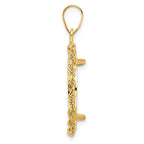 FJC Finejewelers 14 kt Yellow Gold Polished Rope 17.8mm Prong Coin Bezel Pendant