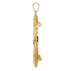 FJC Finejewelers 14 kt Yellow Gold Polished Rope 34.2mm Prong Coin Bezel Pendant