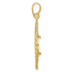 FJC Finejewelers 14 kt Yellow Gold Greek Key with Rope Border 13.0mm Prong Coin Bezel Pendant