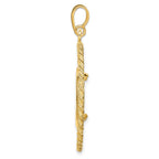 FJC Finejewelers 14 kt Yellow Gold Greek Key with Rope Border 16.5mm Prong Coin Bezel Pendant