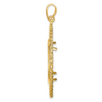FJC Finejewelers 14 kt Yellow Gold Greek Key with Rope Border 21.6mm Prong Coin Bezel Pendant