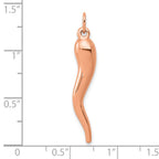 FJC Finejewelers 14 kt Rose Gold Italian Horn Charm 5 mm