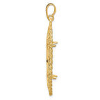 FJC Finejewelers 14 kt Yellow Gold Scroll Design with Rope Edge 21.6mm Prong Coin Bezel Pendant