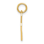 FJC Finejewelers 14 kt Yellow Gold Polished 3D Rounded Top Key Charm 20 x 6 mm