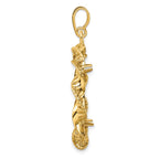 FJC Finejewelers 14 kt Yellow Gold Fancy Twisted Ribbon 21.6mm Prong Coin Bezel Pendant