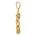 FJC Finejewelers 14 kt Yellow Gold Rope 13.0mm x 1.1mm Screw Top Coin Bezel Pendant