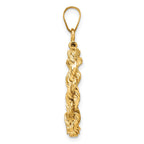 FJC Finejewelers 14 kt Yellow Gold Rope 16.5mm x 1.35mm Screw Top Coin Bezel Pendant