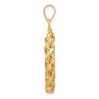 FJC Finejewelers 14 kt Yellow Gold Rope 17.8mm x 1.35mm Screw Top Coin Bezel Pendant