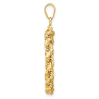 FJC Finejewelers 14 kt Yellow Gold Rope 21.6mm x 1.7mm Screw Top Coin Bezel Pendant
