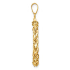 FJC Finejewelers 14 kt Yellow Gold Rope 22.0mm x 1.9mm Screw Top Coin Bezel Pendant