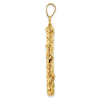 FJC Finejewelers 14 kt Yellow Gold Rope 27.0mm x 2.35mm Screw Top Coin Bezel Pendant